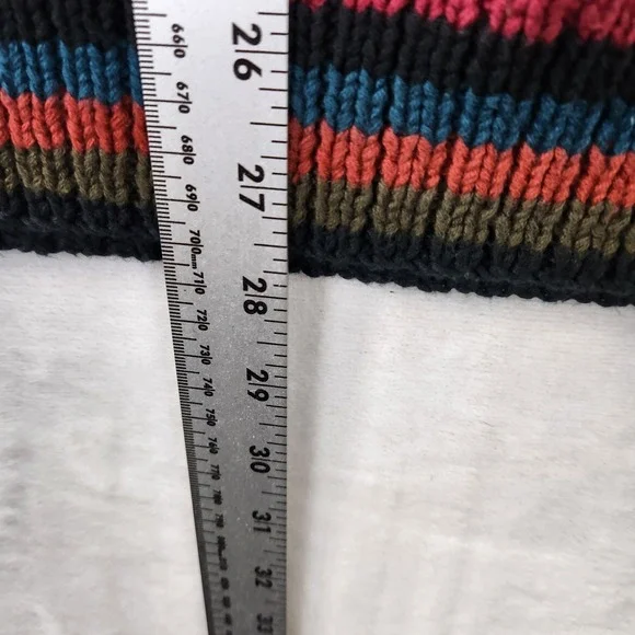 Vtg Hammacher Schlemmer Hand Knit Aztec Southwestern Cotton Sweater Mens M 90s - Picture 5 of 7